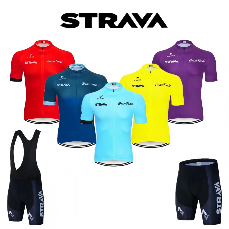 Mountain Biking Pants - Strava Bike Jersey Set Summer Cycling