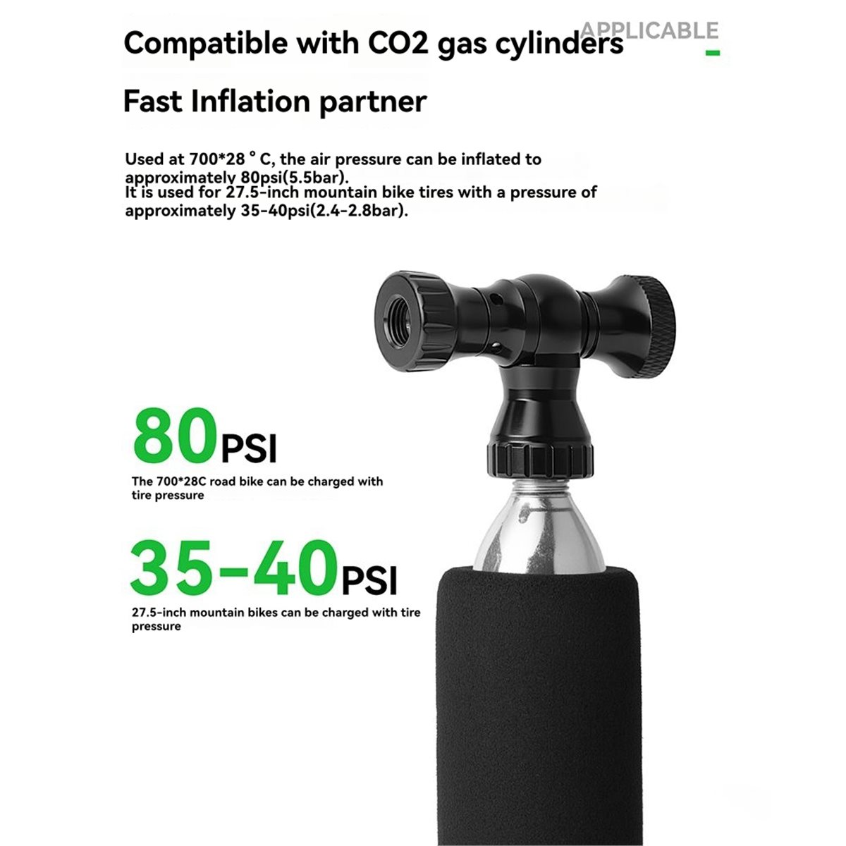 L79A CO2 Bike Tire Inflator Ki - Mountain Biking Kit recension och pris