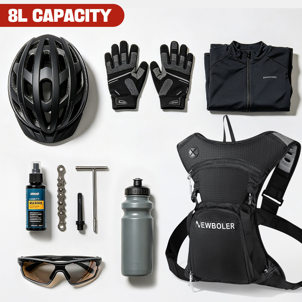 NEWBOLER 5L/8L Motorcycle Cycl - Mountain Biking Hydration Pack recension och pris