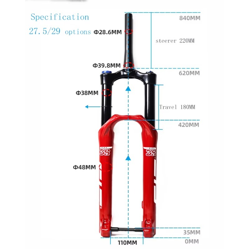MTB Air Suspension Fork 27.5/2 - Mtb Fork Air recension och pris