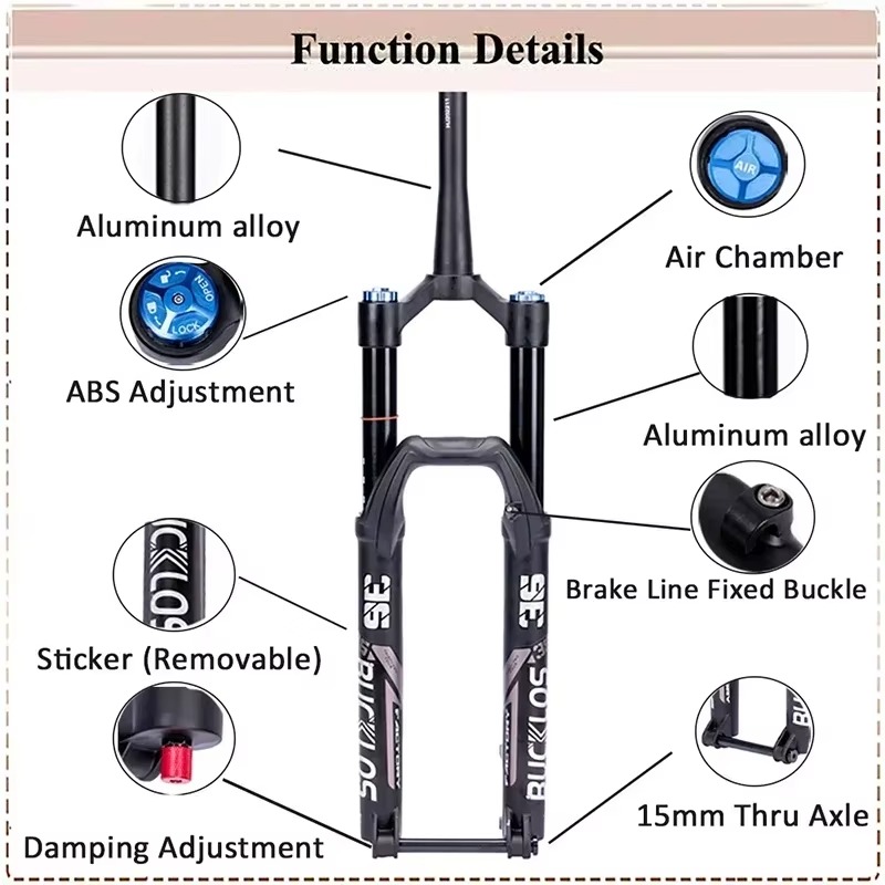 BUCKLOS 27.5/29 Inch MTB Air S - Mtb Fork Air recension och pris
