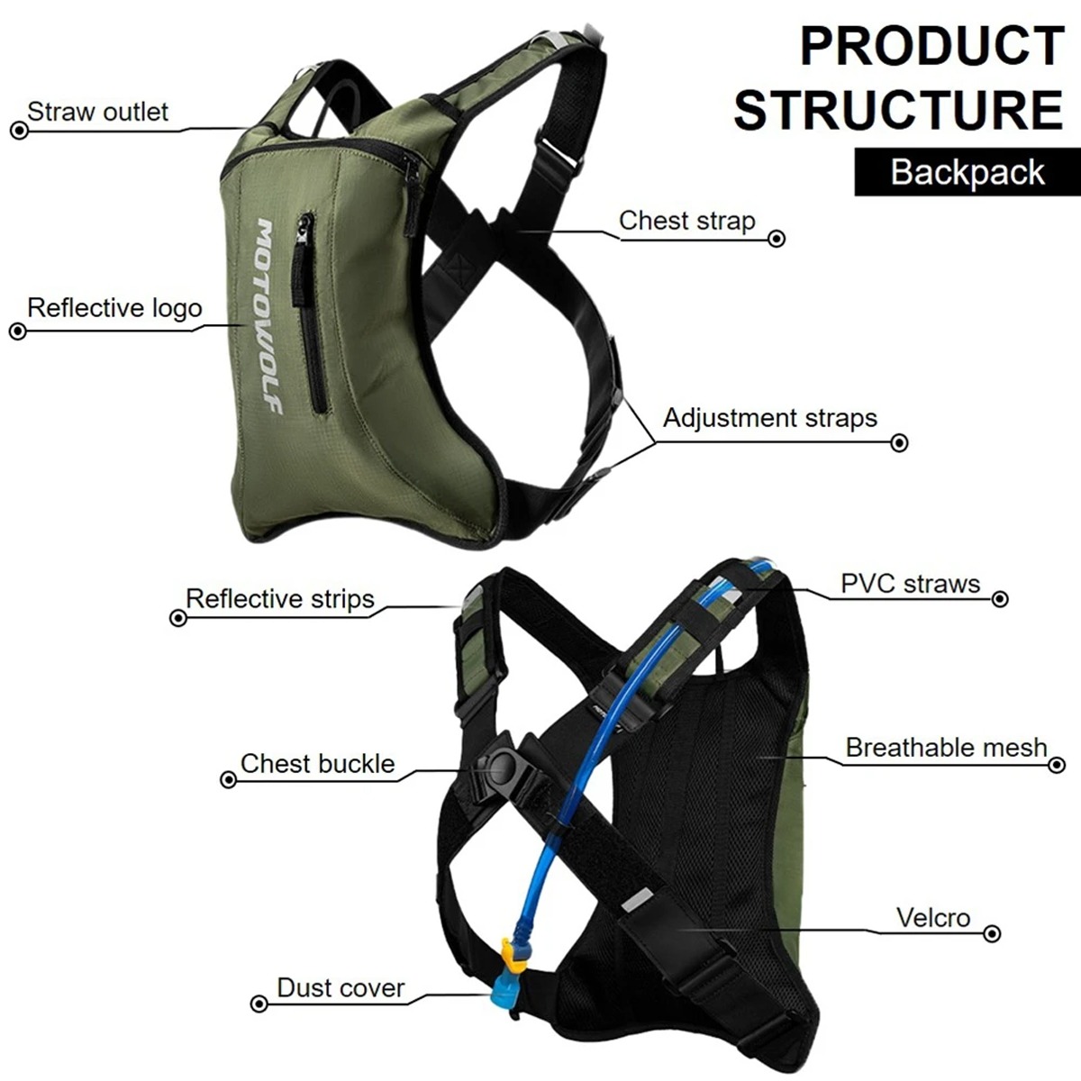 Motorcycle Cycling Hydration P - Mountain Biking Hydration Pack recension och pris