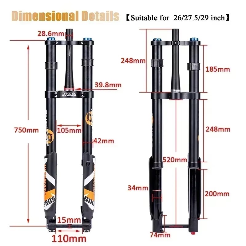 BUCKLOS Inverted Air Spring Fo - Mtb Fork Air recension och pris