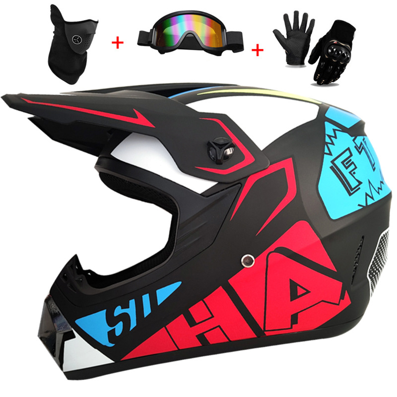 3Pcs Kids Off-Road Full Helmet - Mountain Biking Helmet Kids recension och pris