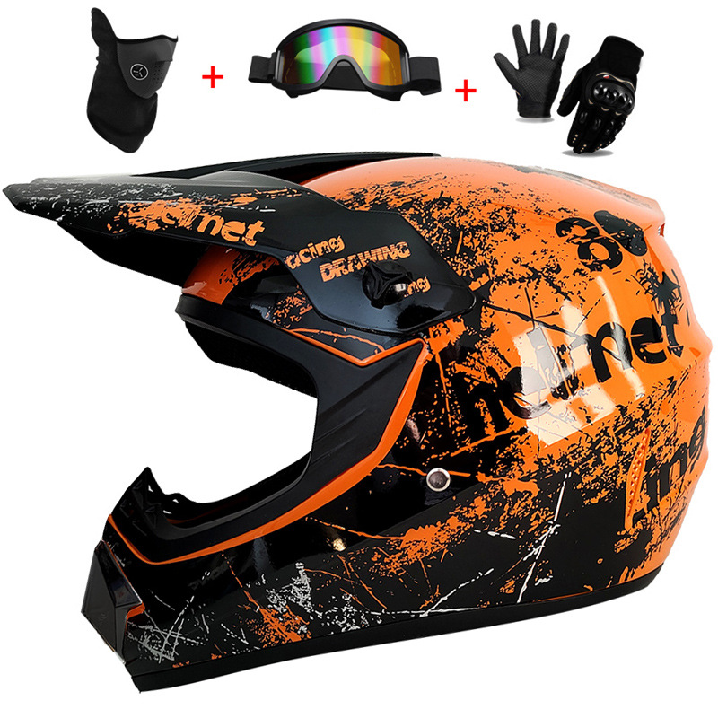 3Pcs Kids Off-Road Full Helmet - Mountain Biking Helmet Kids recension och pris