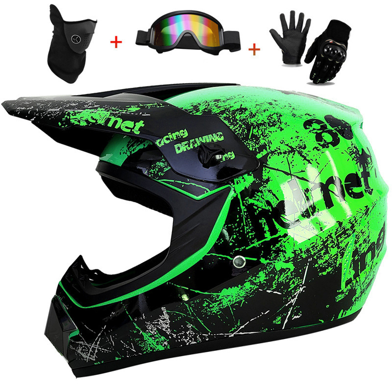 3Pcs Kids Off-Road Full Helmet - Mountain Biking Helmet Kids recension och pris