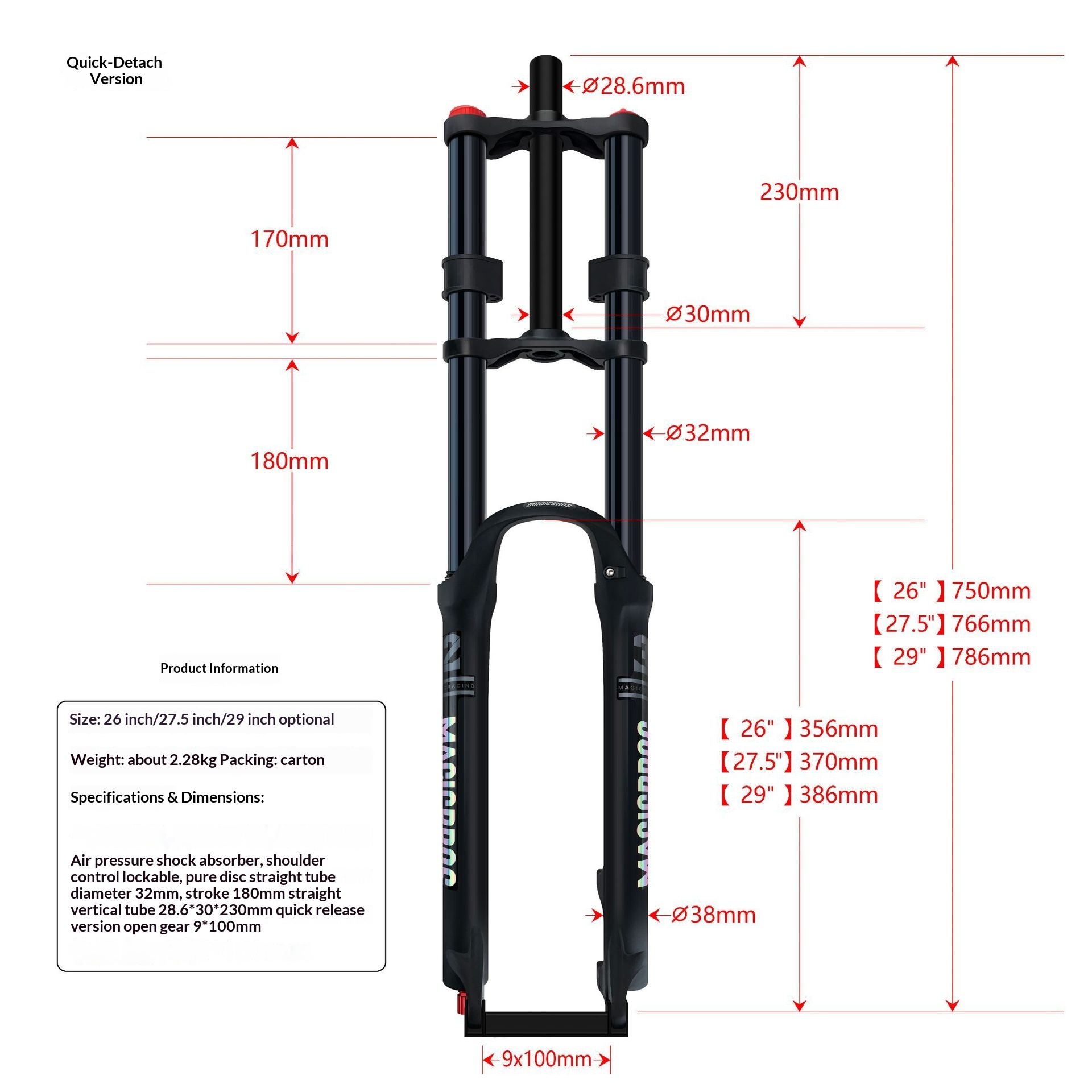Magnesium Aluminum Remote Lock - Mtb Fork Air recension och pris
