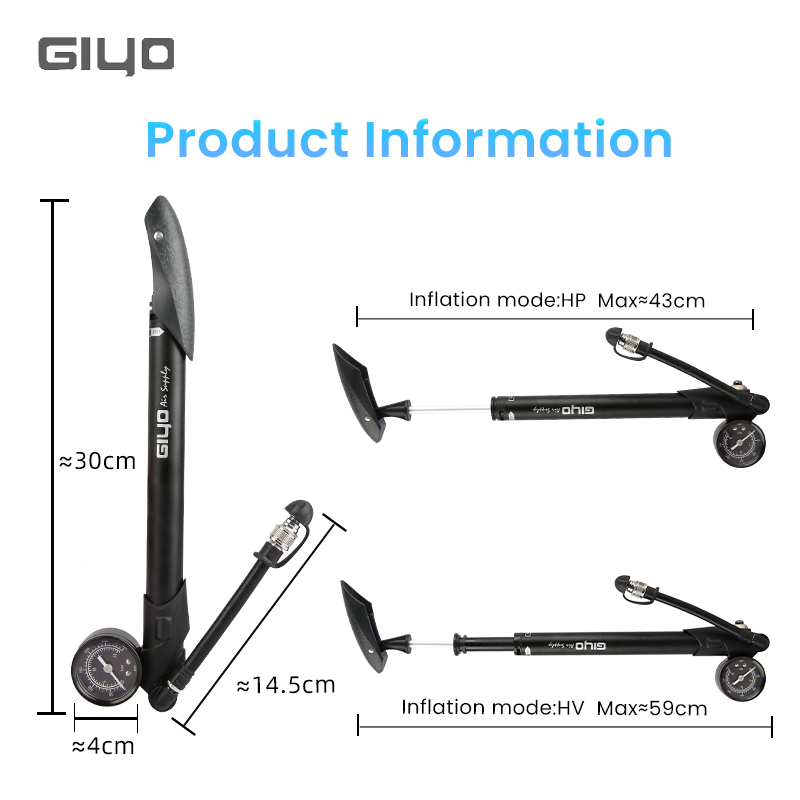 Giyo GS-41P 300psi Bicycle Sho - Mtb Fork Air recension och pris