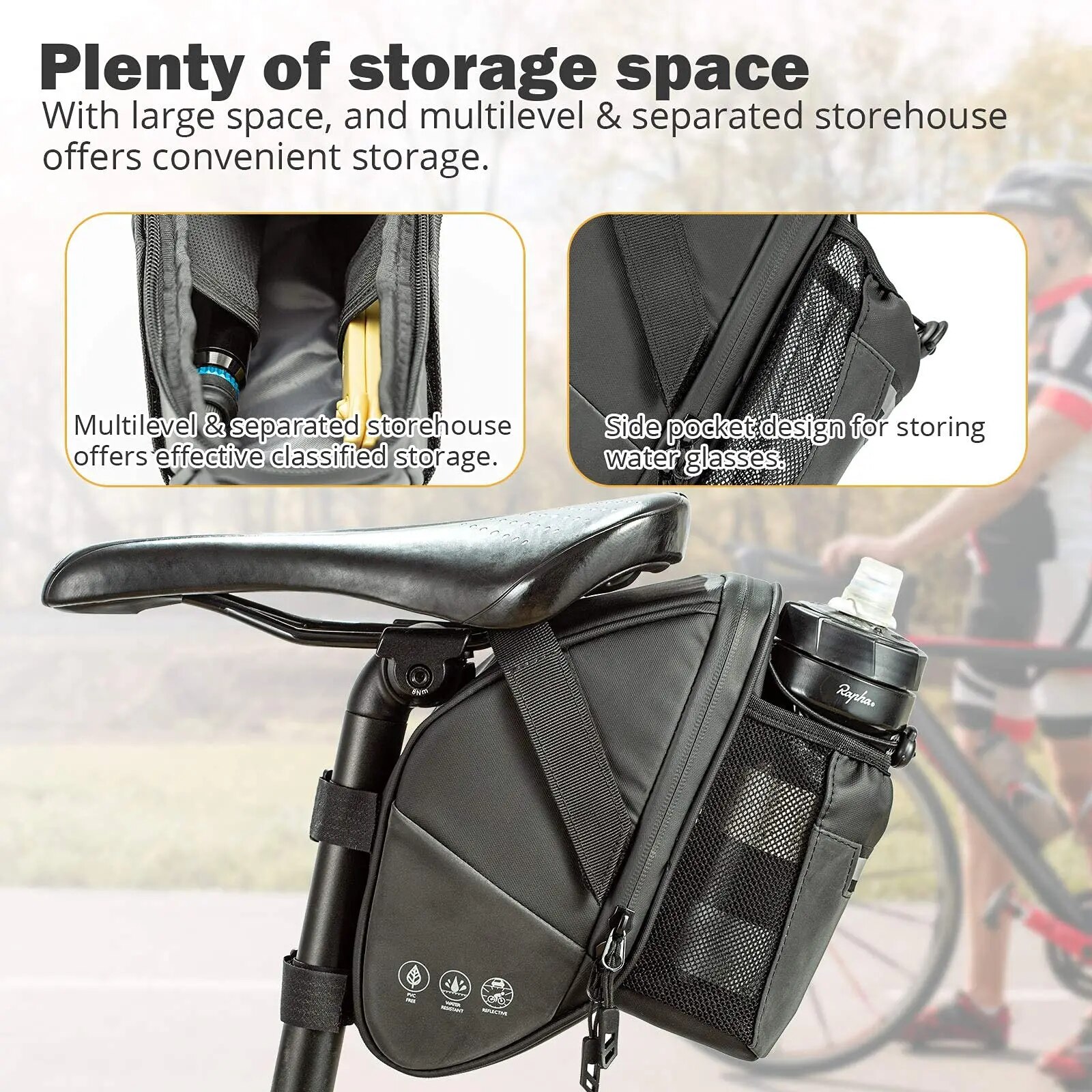 Bike Saddle Bag Waterproof Bik - Mountain Biking Hydration Pack recension och pris