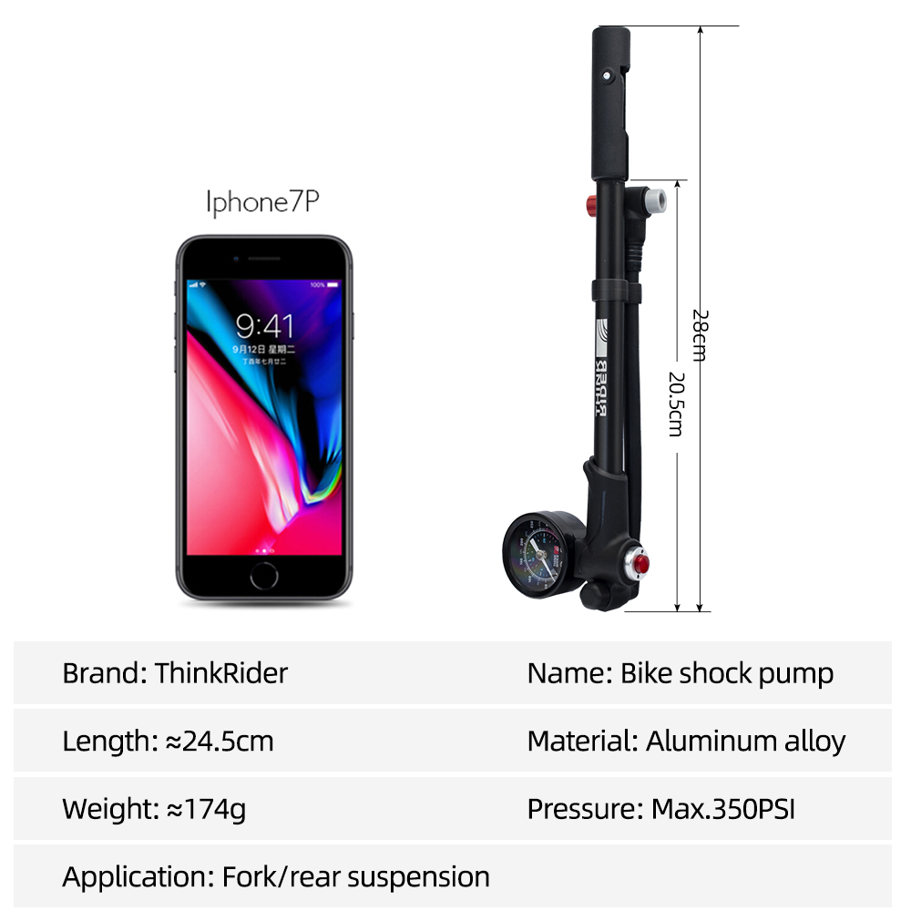 ThinkRider Portable High-press - Mtb Fork Air recension och pris