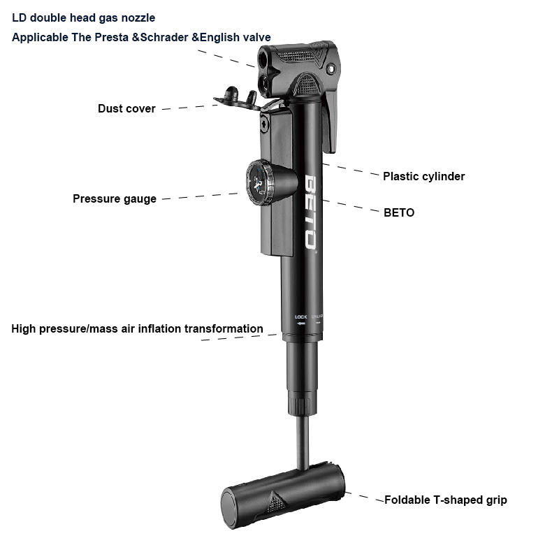BETO Bicycle Pump Mini Hand Pu - Mtb Fork Air recension och pris